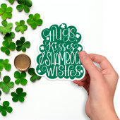 Knuffels, Kisses & Shamrock Wensen St. Patrick's D Sticker