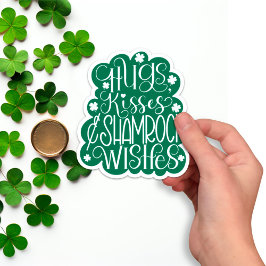 Knuffels, Kisses & Shamrock Wensen St. Patrick's D Sticker