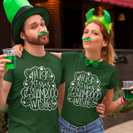 Knuffels, Kisses & Shamrock Wensen St. Patrick's D T-shirt