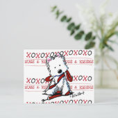 Knuffels & Kisses Westie Briefkaart (Staand voorkant)