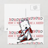 Knuffels & Kisses Westie Briefkaart (Voorkant / Achterkant)