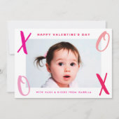 Knuffels & Kisses (XOXO) Moderne Valentijnsdag Feestdagenkaart (Voorkant)