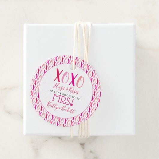 Knuffels & Kisses (XOXO) Valentijnsdag Vrijgezelle Bedankjes Labels (In situ)