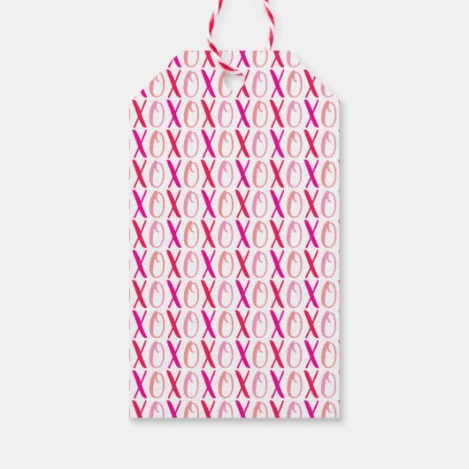 Knuffels & Kisses (XOXO) Valentijnsdag Vrijgezelle Cadeaulabel (Achterkant)