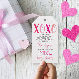Knuffels & Kisses (XOXO) Valentijnsdag Vrijgezelle Cadeaulabel