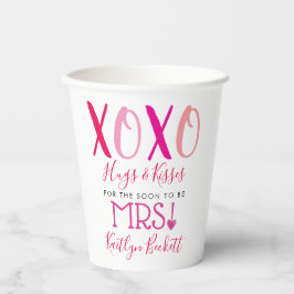 Knuffels & Kisses (XOXO) Valentijnsdag Vrijgezelle Papieren Bekers