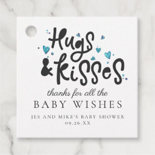 Knuffels & Kusjes Cadeautag voor Baby Shower Bedankjes Labels
