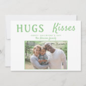 Knuffels & Kusjes Groene Valentijnsdag Fotokaart Feestdagenkaart (Voorkant)