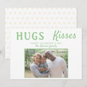 Knuffels & Kusjes Groene Valentijnsdag Fotokaart Feestdagenkaart (Voorkant / Achterkant)