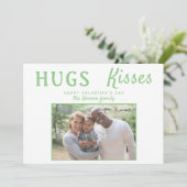 Knuffels & Kusjes Groene Valentijnsdag Fotokaart Feestdagenkaart (Staand voorkant)