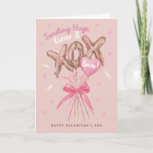 Knuffels Kusjes & Liefde Folie Ballonnen Valentijn Feestdagen Kaart (Voorkant)