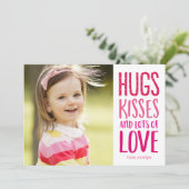 Knuffels Kusjes Liefde Valentijnsdag Foto Kaarten (Staand voorkant)