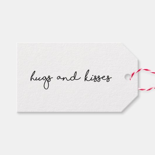 Knuffels & Kusjes | Minimalistische Romantische Va Cadeaulabel (Voorkant (Horizontaal))