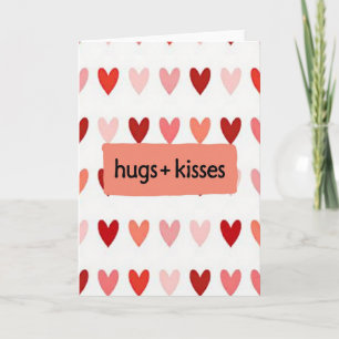 Knuffels Kusjes Patroon Liefde Kaart