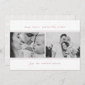 Knuffels, kusjes, vakantiewensen rood aankondiging (Voorkant / Achterkant)