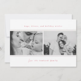 Knuffels, kusjes, vakantiewensen rood aankondiging