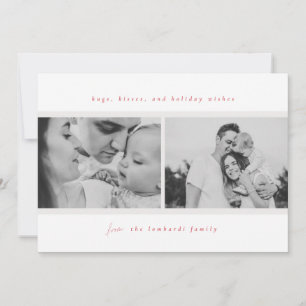 Knuffels, kusjes, vakantiewensen rood aankondiging