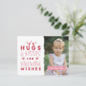 Knuffels & Kusjes & Valentijnse wensen Feestdagenkaart (Staand voorkant)