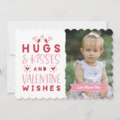 Knuffels & Kusjes & Valentijnse wensen Feestdagenkaart (Voorkant)