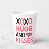 Knuffels Kusjes XOXO  Trouwfeest Bruidsfeest Papieren Bekers (Achterkant)