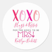 Knuffels & Kusjes (XOXO) Valentijnsdag Bruidsfeest Ronde Sticker (Voorkant)