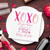 Knuffels & Kusjes (XOXO) Valentijnsdag Bruidsfeest Servet