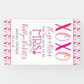 Knuffels & Kusjes (XOXO) Valentijnsdag Bruidsfeest Spandoek (Horizontaal)