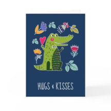 Knuffels & Kussen. Grappige Krokodil Valentijnsdag