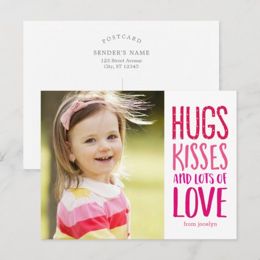 Knuffels Kussen Liefde Valentijnsdag Briefkaart (Voorkant / Achterkant)