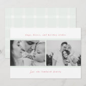 Knuffels, kussen, vakantiewensen groen aankondiging (Voorkant / Achterkant)