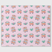 Knuffels Liefde Truck Patroon Cadeaupapier (Vlak)