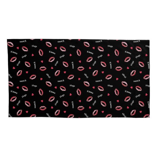 Knuffels & Lip Kusjes van Liefde Kussensloop (Achterkant-Rechts)