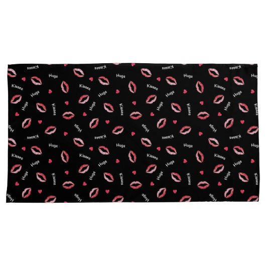 Knuffels & Lip Kusjes van Liefde Kussensloop (Voorkant-Rechts)