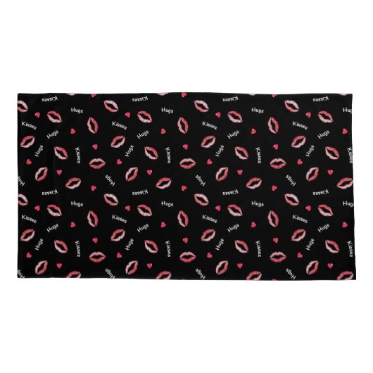 Knuffels & Lip Kusjes van Liefde Kussensloop (Achterkant-Links)