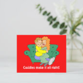 Knuffels maken het goed briefkaart (Staand voorkant)