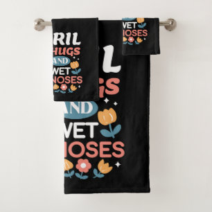 Knuffels, natte neuzen en voorjaarsvibes - speels bad handdoek