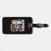 Knuffels, natte neuzen en voorjaarsvibes - speels  bagagelabel (Achterkant horizontaal)