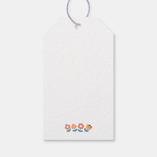 Knuffels, natte neuzen en voorjaarsvibes - speels cadeaulabel (Achterkant)