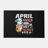 Knuffels, natte neuzen en voorjaarsvibes - speels  deurmat (Voorkant)