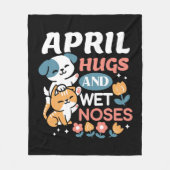 Knuffels, natte neuzen en voorjaarsvibes - speels  fleece deken (Voorkant)
