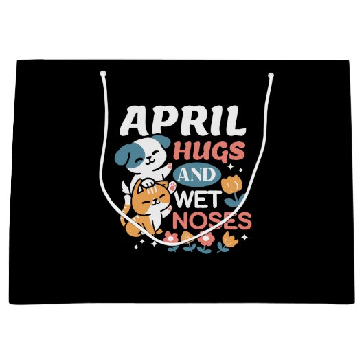 Knuffels, natte neuzen en voorjaarsvibes - speels  groot cadeauzakje (Voorkant)