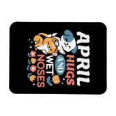 Knuffels, natte neuzen en voorjaarsvibes - speels  magneet (Horizontaal)
