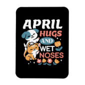 Knuffels, natte neuzen en voorjaarsvibes - speels  magneet (Verticaal)