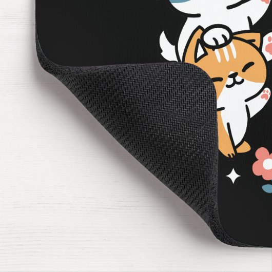 Knuffels, natte neuzen en voorjaarsvibes - speels  muismat (Hoek)