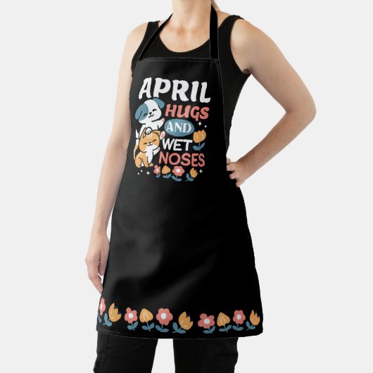 Knuffels, natte neuzen en voorjaarsvibes - speels  schort (Insitu)