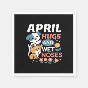 Knuffels, natte neuzen en voorjaarsvibes - speels  servet