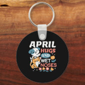 Knuffels, natte neuzen en voorjaarsvibes - speels sleutelhanger (Voorkant)