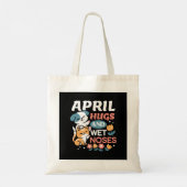 Knuffels, natte neuzen en voorjaarsvibes - speels  tote bag (Achterkant)