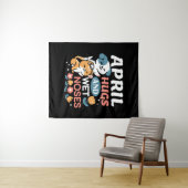 Knuffels, natte neuzen en voorjaarsvibes - speels  wandkleed (In Situ (horizontaal))