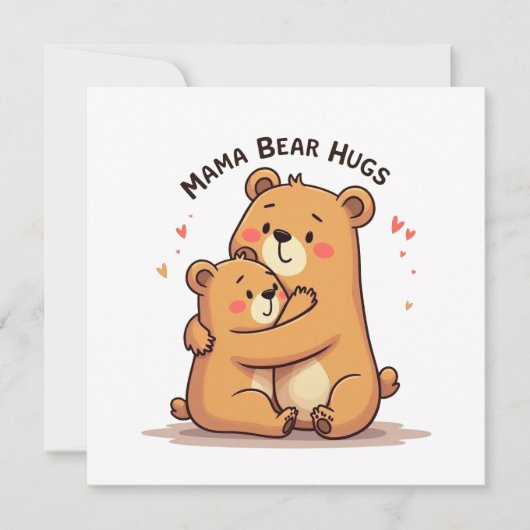Knuffels van Mama Beer Kaart (Voorkant)